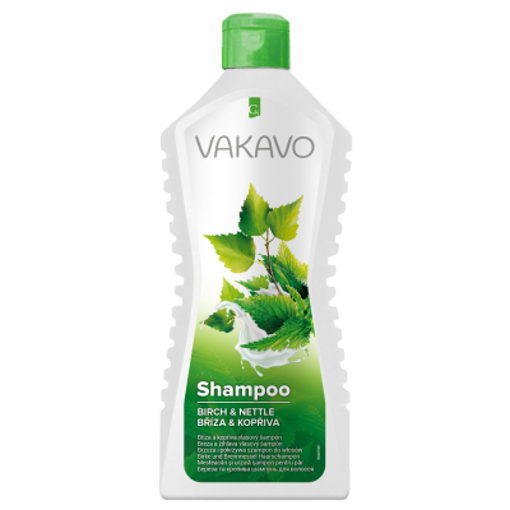 Obrazek VAKAVO Szampon do włosów brzoza i pokrzywa 550ml, X
